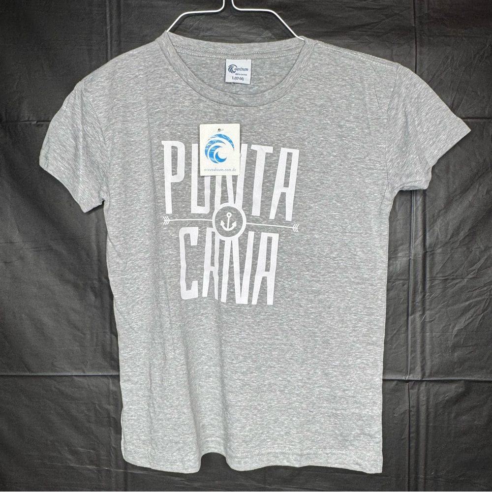 Ocean Dreams Heather Gray Cotton Tee